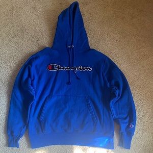 Blue Champion reverse weave fleece hoodie